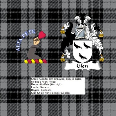 Scottish Clan Crest Glen Rock Schiefer 14 cm x 14 cm Top Qualität Schiefer