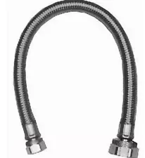 Faucet Connector,Stainless Steel,3/8 Compressionx1/2 FIPx16-In. -7223-16-38-2