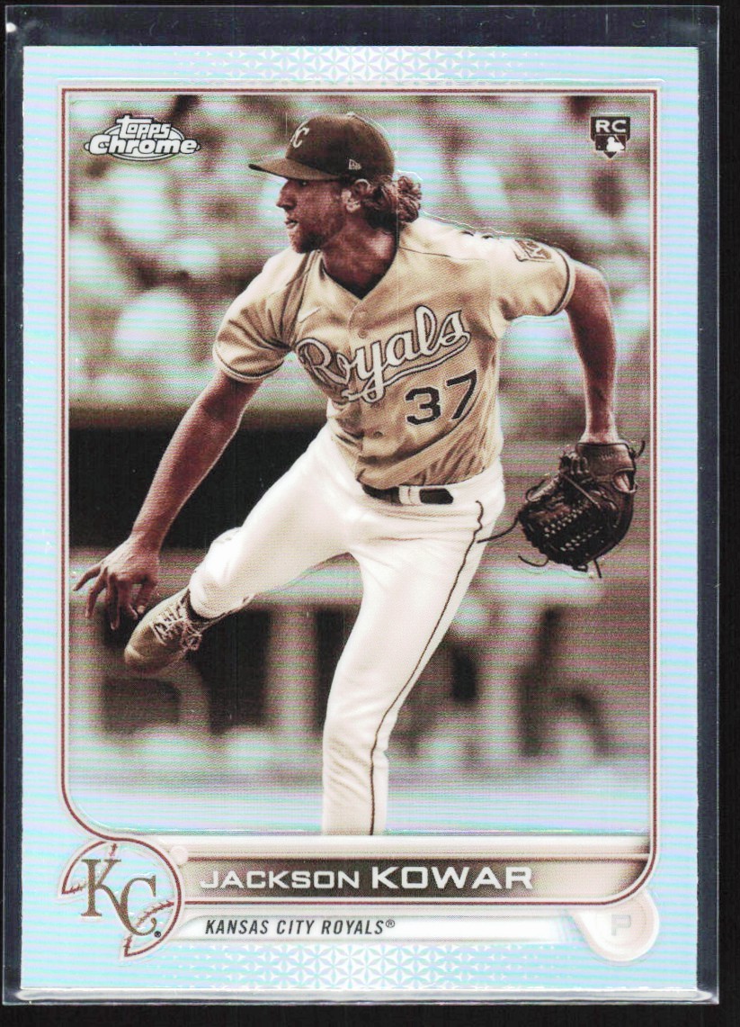 2022 TOPPS CHROME SEPIA REFRACTOR JACKSON KOWAR RC KANSAS CITY ROYALS #188