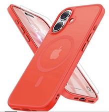 Apple Magnetic Matte Red Silicone/Gel/Rubber Fitted Case/Skin for iPhone 14