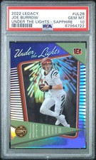 2022 Panini Legacy Joe Burrow Under The Lights Sapphire 31/35 pop 1 Bengals LSU