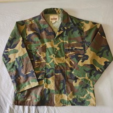 Vintage Ranger Woodland Camo BDU Jacket Mens Large Made in USA Combat Gorpcore