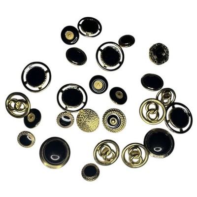 2 oz Assorted Buttons Different Shapes Sizes Styles As Found Vintage Modern B015
