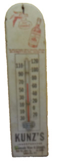 Corby's Whiskey Canada Kunz's Louisville KY thermometer wood base ad