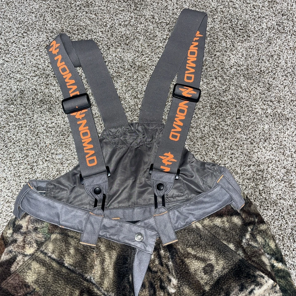 Nomad Adj. Suspender Fleece Camo Zip To Knee Pants w/ Cargo Pockets Sz Med - Image 4 of 4