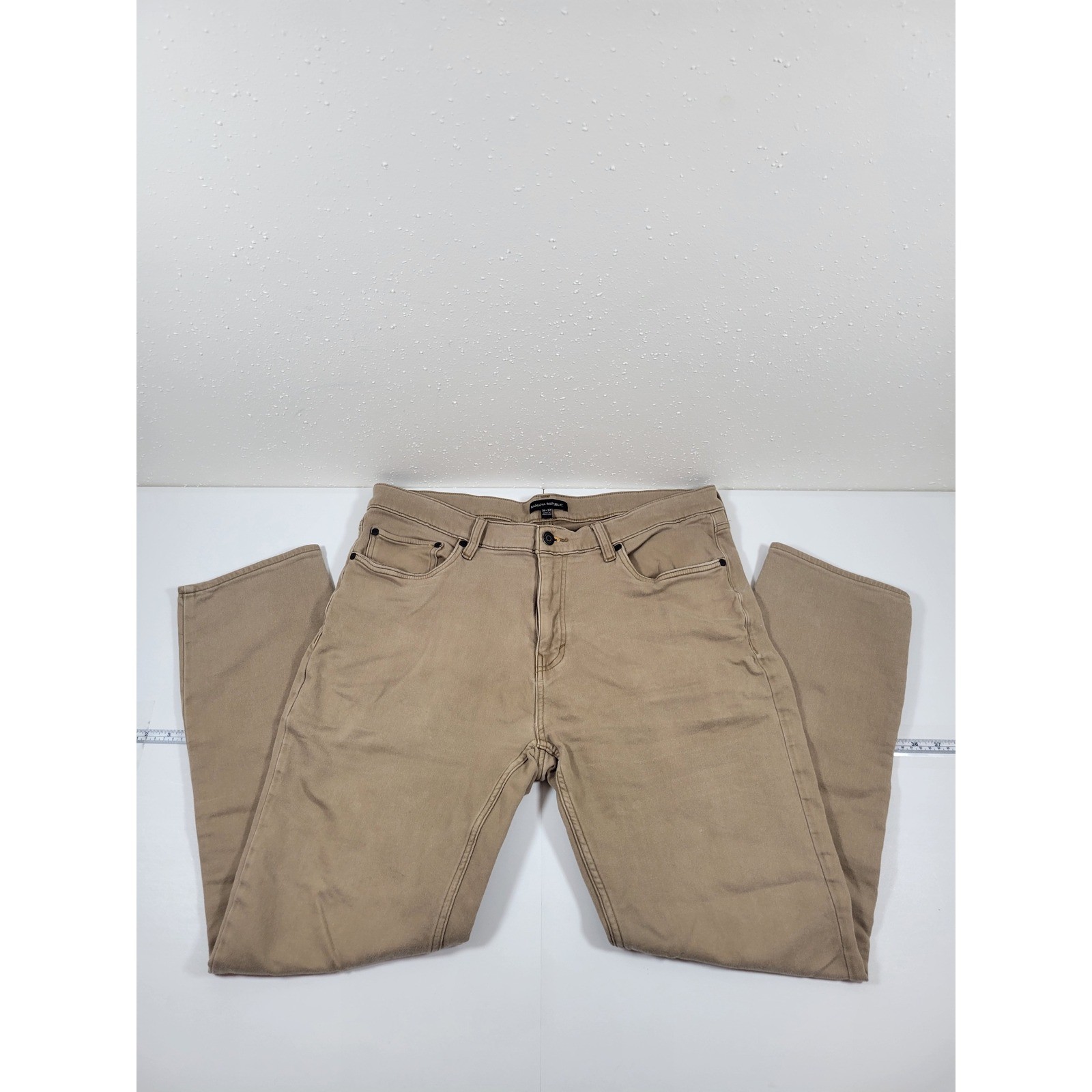 Banana Republic Pants Mens 36x32 Tan Excellent 5-Pocket Cotton Stretch Khaki