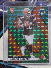 2025 Panini Mosaic #302 Shedeur Sanders Mosaic Green Rookie Cleveland Browns