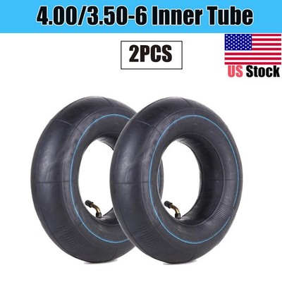Pair 4.10/3.50-6 Inner Tube 4.00-6 4.10-6 145/70-6 TR87 Valve for Lawn Mower