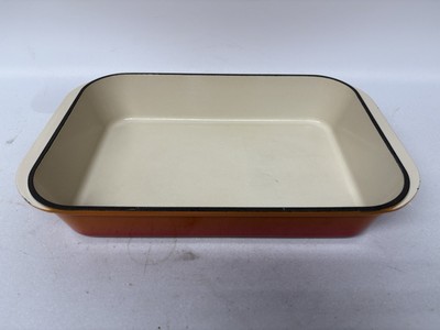 Le Creuset Tiefofen Bräter Schale rechteckig orange Größe 40 Gusseisen