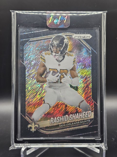 2025 Panini - Prizm Football Rashid Shaheed FOTL Black Shimmer 1 Of 1 Saints