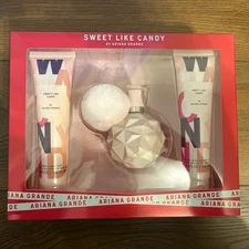 Sweet Like Candy by Ariana Grande 3 PC Set 3.4 oz EDP + Body Cream + Bath Gel