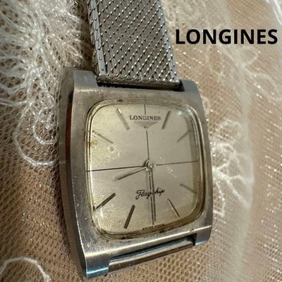 Longines Flagship Manual Wind Square Wristwatch Silver Mesh  display picture 1
