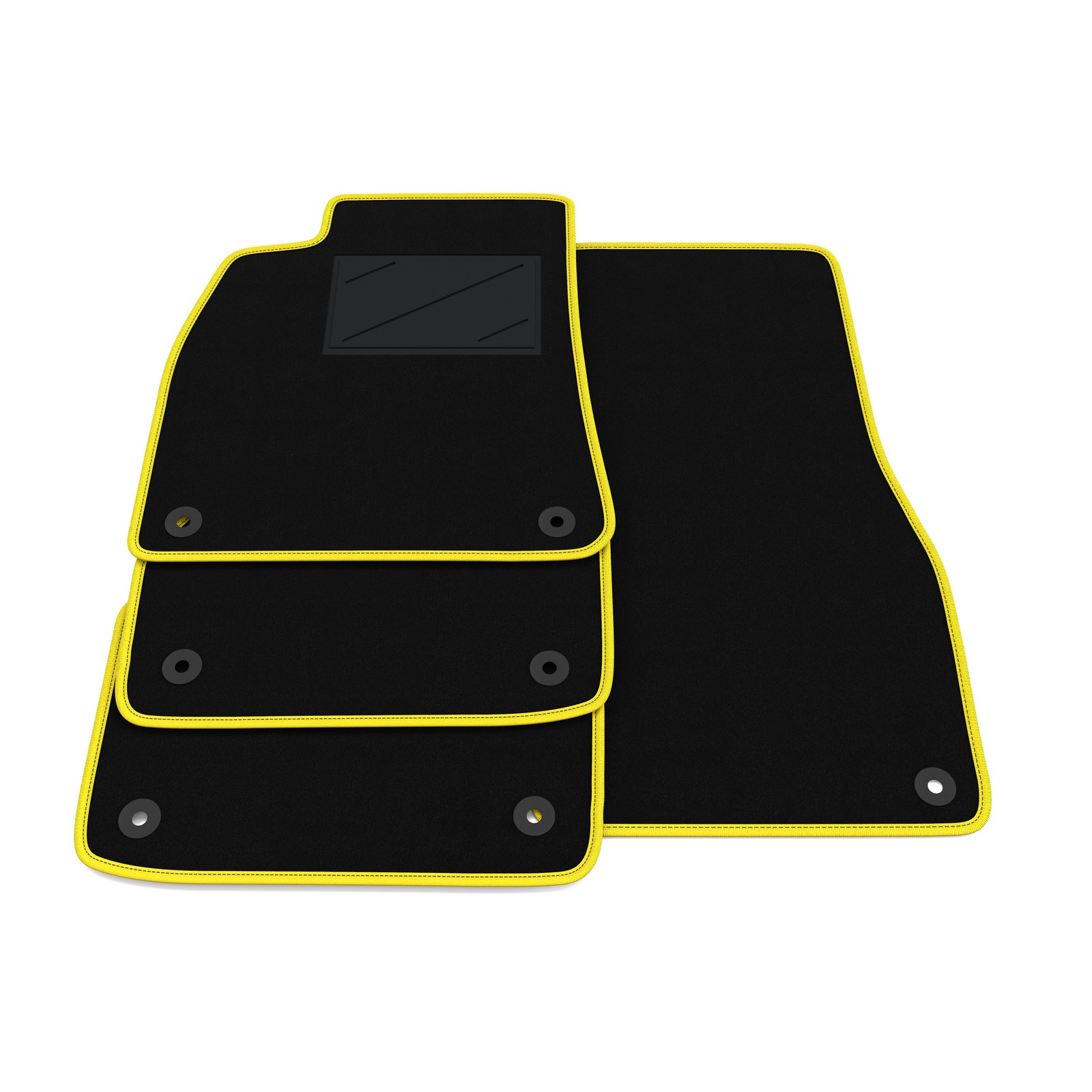 Tapis de sol Audi A7 C8 2018-2026 sur mesure en moquette noire