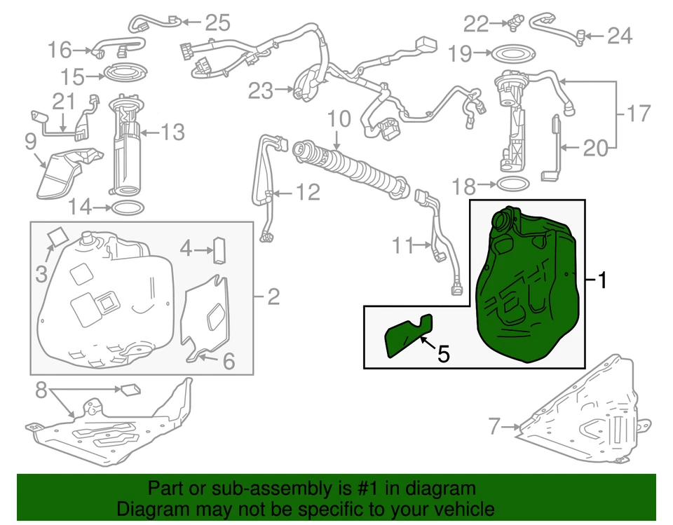 Genuine GM Passenger Side Fuel Tank 22815188 Foto 3 de 3