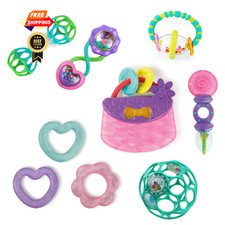 Bright Starts Everything Nice Teething 1 Count Pack of 1 , 9-Piece Gift Set