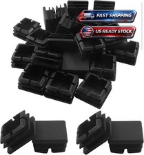 1 1X1 Square Tube End Cap Plastic Plugs 30 Pack, 1X1 1 Inch Square Tubing Plug 1