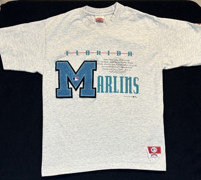 Vintage Florida Marlins Nutmeg Mills 90s Launch Promo Limited Ed Shirt L 