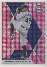 2021 Panini Mosaic Pink Camo Mosaic Prizm Antonio Senzatela #8 fm0