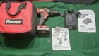 Bauer 20V 1/2"Cordless Hammer Drill Battery Charger & Tool Case Lithium Battery