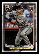 Nick Gonzales 2024 Bowman #62 Pittsburgh Pirates ROOKIE - Free Shipping