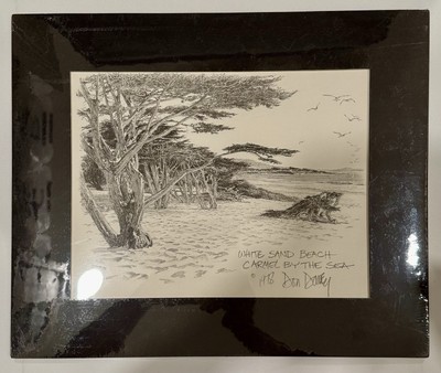 VTG Don Davey Art Print ''White Sand Beach Carmel By the Sea'' Matted