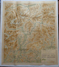 TRENTINO ALTO ADIGE AMPEZZANO REGNO D'ITALIA 1ª ARMATA SEZ. CART. CARTINA 95X82