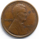1911-S Lincoln Wheat Penny Cent Very Fine (VF)