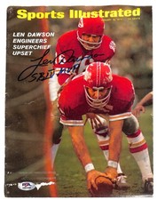 Len Dawson Autographed Sports Illustrated Magazine Cover PSA Chiefs Cover Only