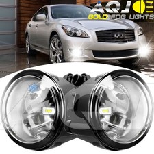 For Infiniti M37 2011-2013 White Led Fog Lights Lamp Replacement Bulbs Pair