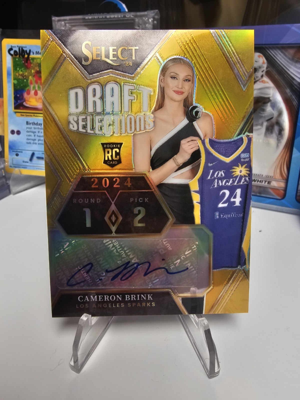 Cameron Brink 2024 WNBA Select Draft Selections RC Auto GOLD /10 