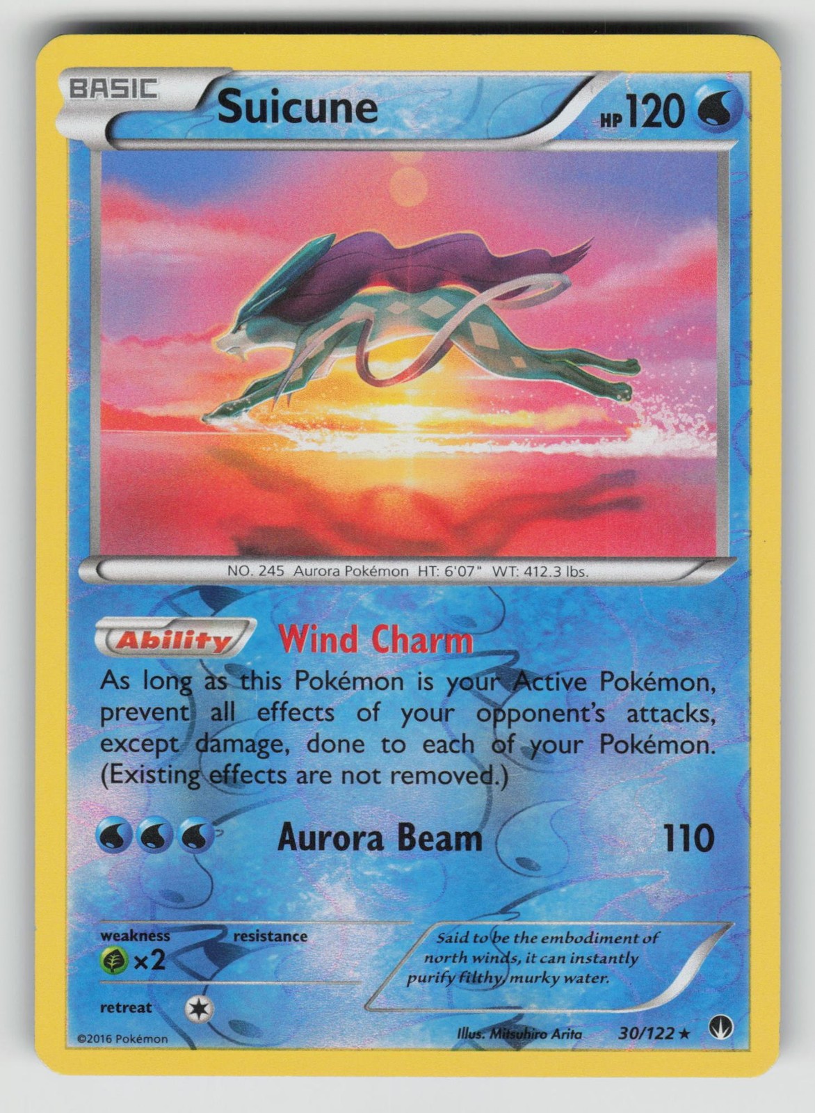 Suicune 30/122 Reverse Holo BREAKpoint Pokemon  Lightly Played