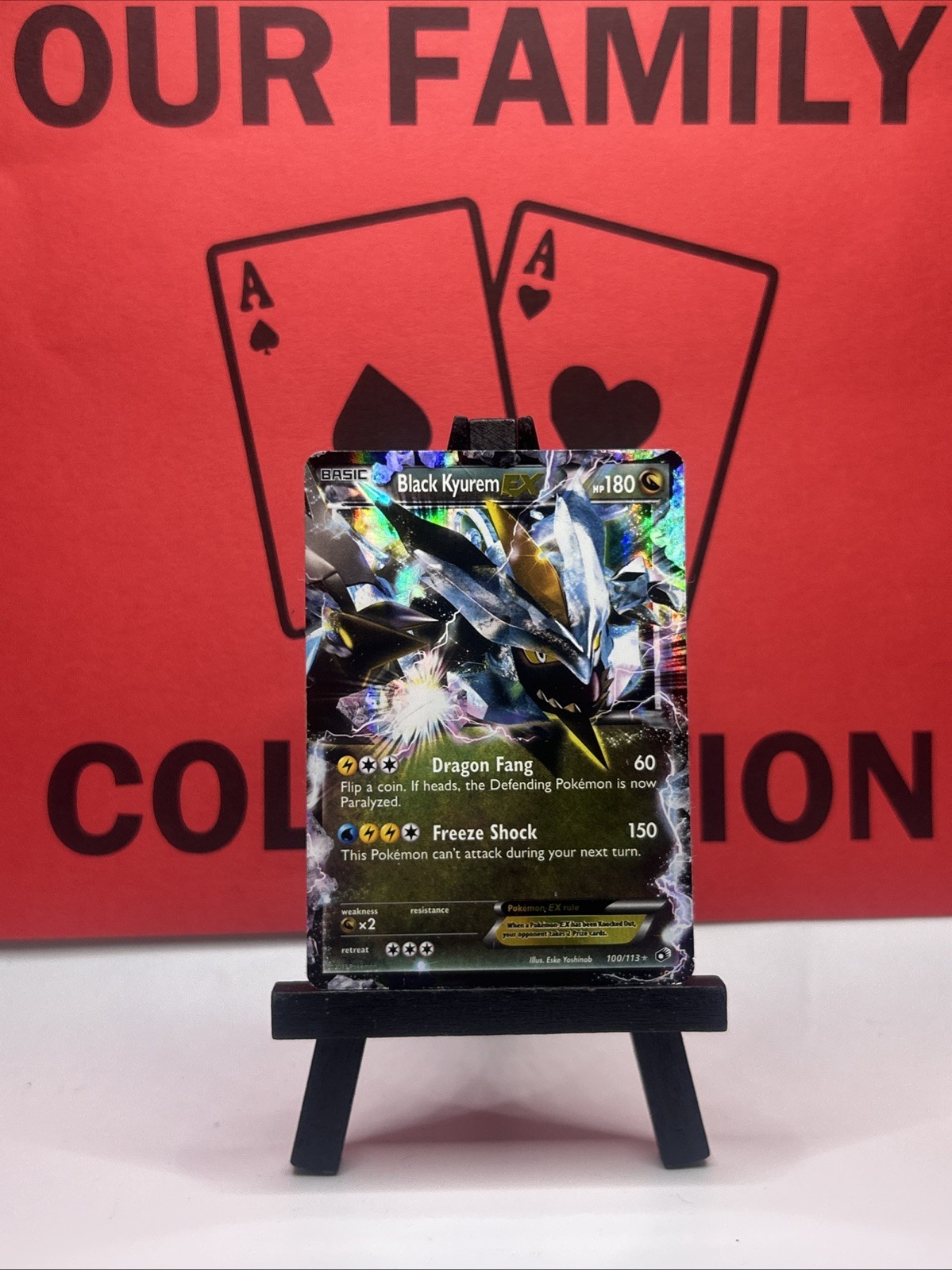 Black Kyurem EX 100/113 Legendary Treasures Holo Rare Pokemon Card