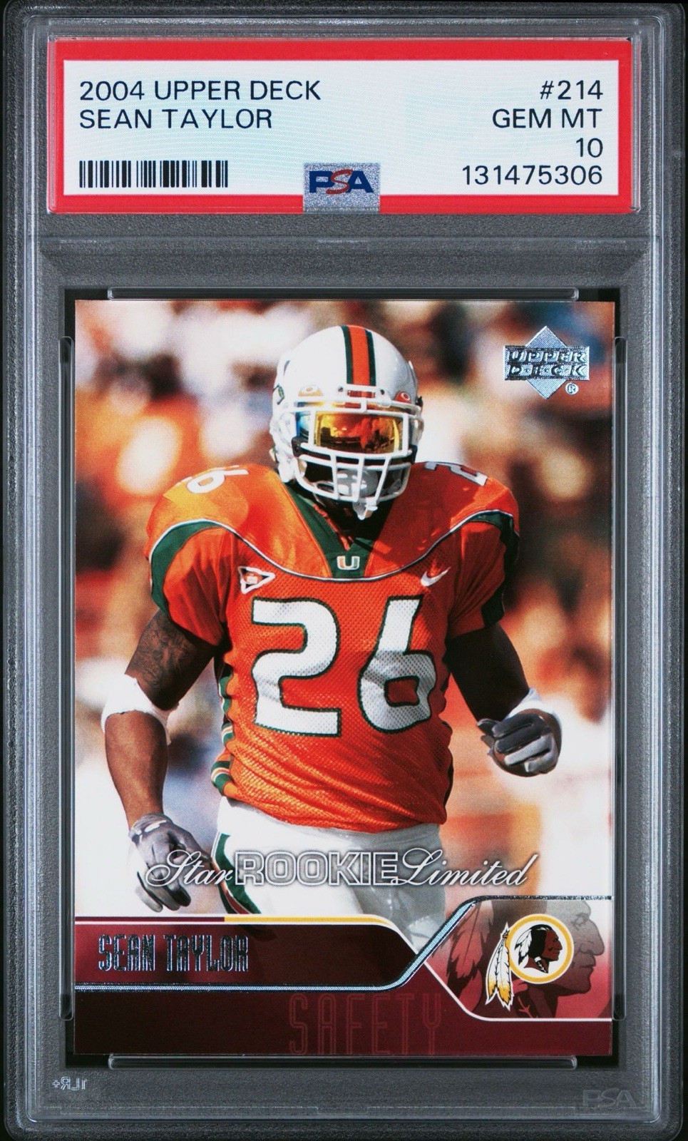 Sean Taylor Upper Deck #214 Base