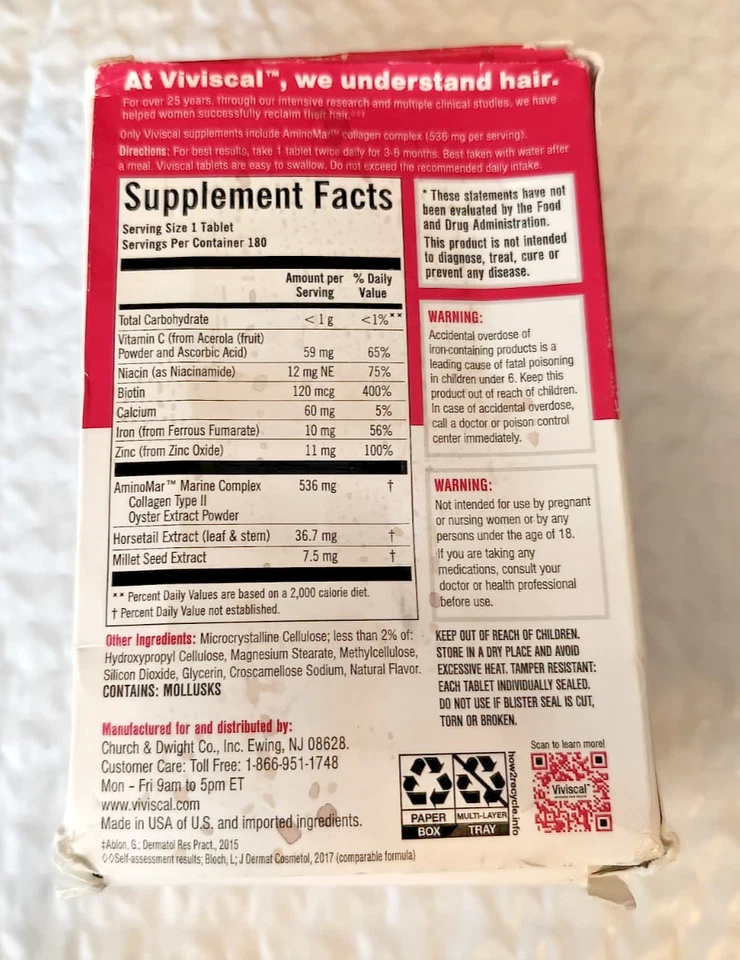 Viviscal Hair Growth Supplements for Women, 180 Tablets 90 Days Supp Ex: 01/2027 - Image 4 of 4