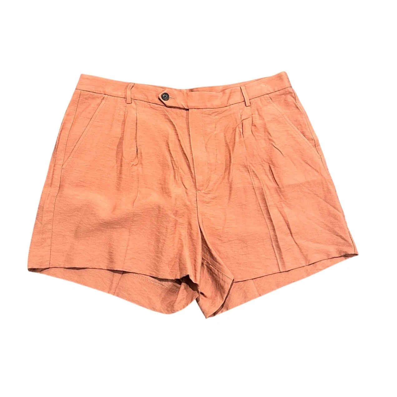 Banana Republic Womens Coral Pleated Shorts Size 18 Rayon Blend