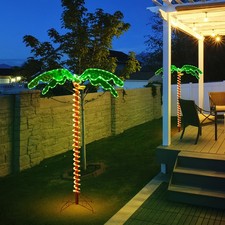 5 FT LED Rope Light Tropical Palm Tree Pre-Lit Artificial Palm Tree Decor