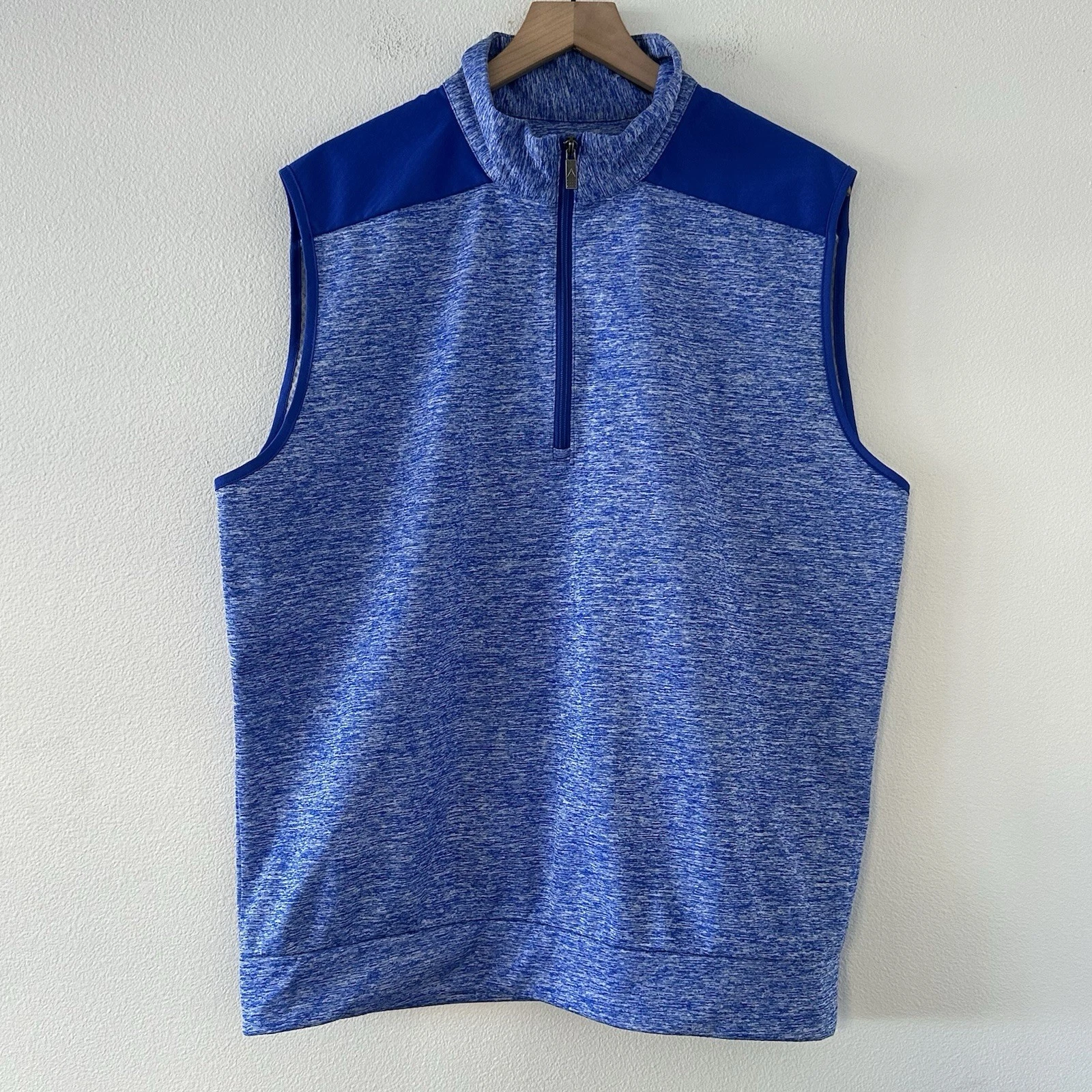 ANTIGUA 1/4 Zip Performance Golf Vest Mens XL Blue Athletic Outdoors