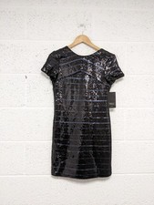 Zara Sequin Party Dress Black Size S - New