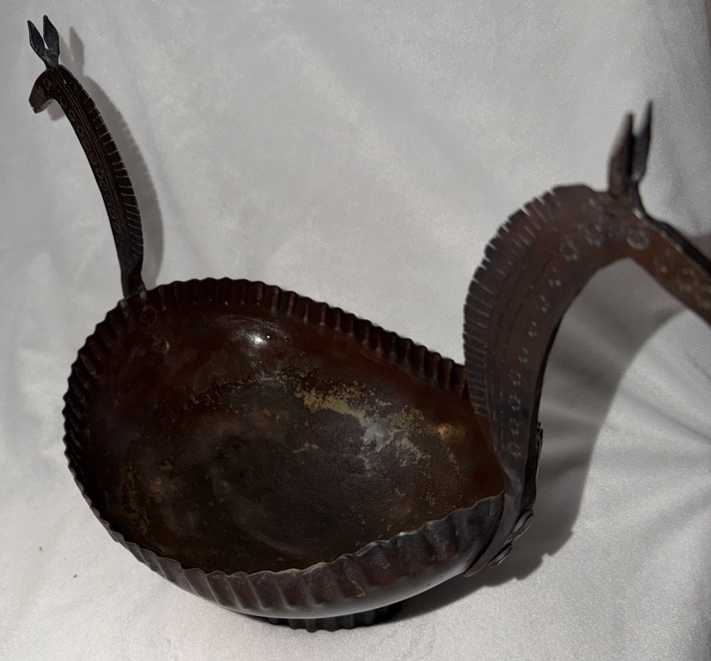 Hand Wrought Viking Mead Bowl Horse Head 