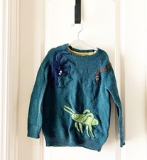 Mini Boden Roald Dahl Sz 6-7 James and the Giant Peach Sweater HTF EUC kid wool