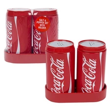 Coca-Cola Salt & Pepper Shaker Set with Holder