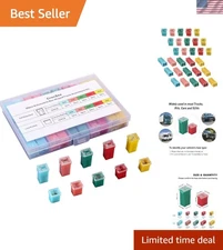 30-Piece Automotive Fuse Assortment for Cars & Trucks - Color-Coded Safety Kit