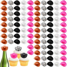 100 Pcs Plastic Mini Cowboy Hats for Crafts Tiny Cute Miniature Western...