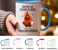 Funny Here We FCking Go Again I Mean Good Morning Mug Gifts For Coworkers Mug