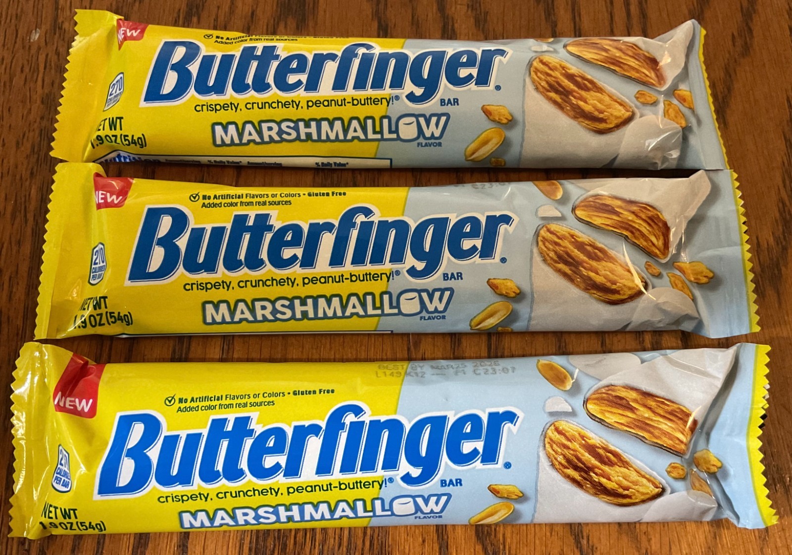 Rare Butterfinger Three Marshmallow Coated 1.9 Oz. Shareable Candy Bars