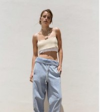 NWT Zara Satin Effect Layered Crop Top Size M