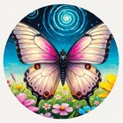 Hayleybug 1/10th oz Neon Metamorph Butterfly Silver Round