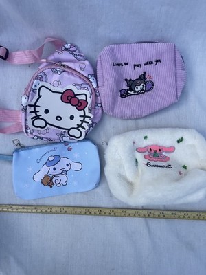 4 Hello Kitty Crossbody Bag Kuromi, cinnamon roll, Purse Small Shoulder Bag