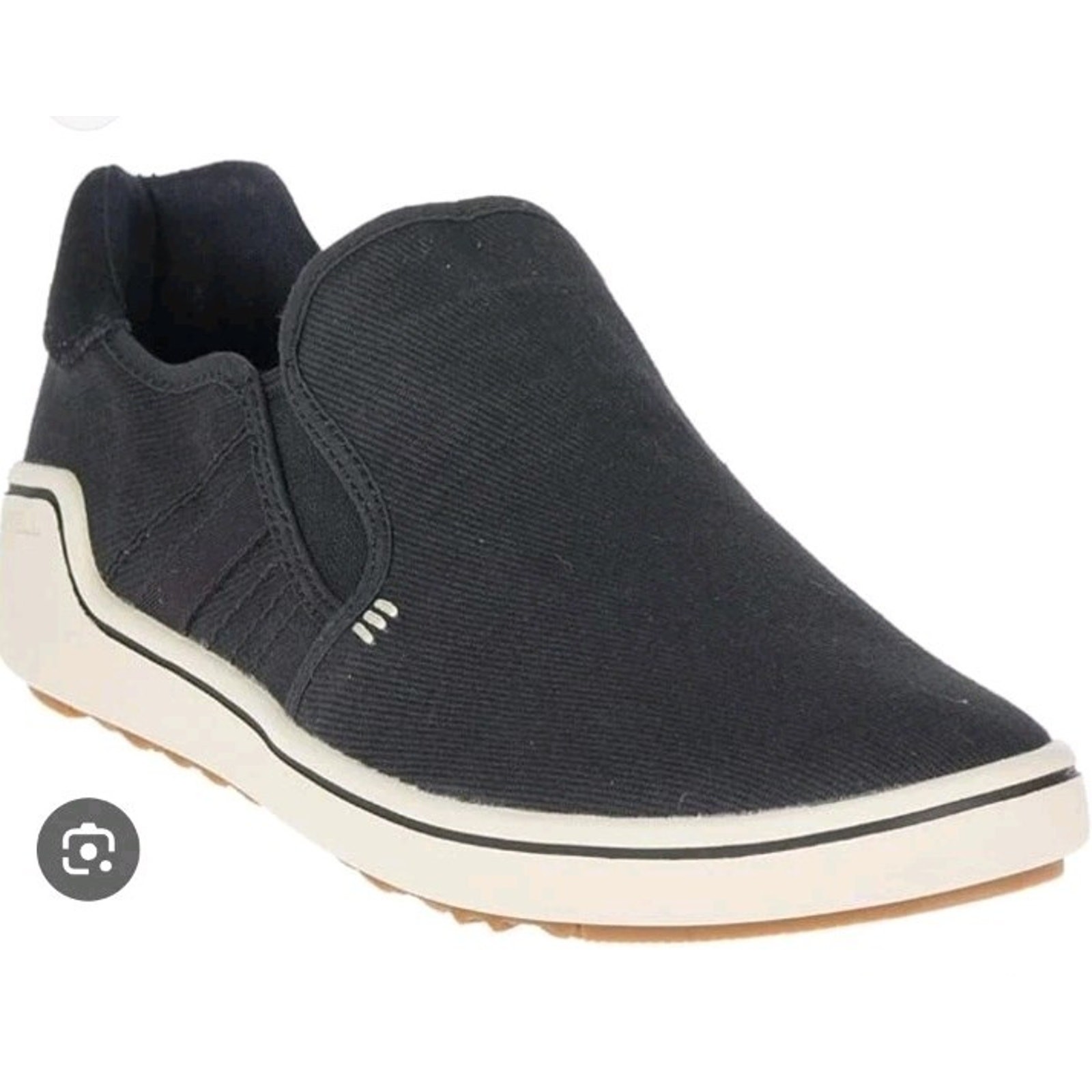 Mocassini uomo Merrell tela neri taglia 10 scarpe slip on J81883 ottime condizioni casual