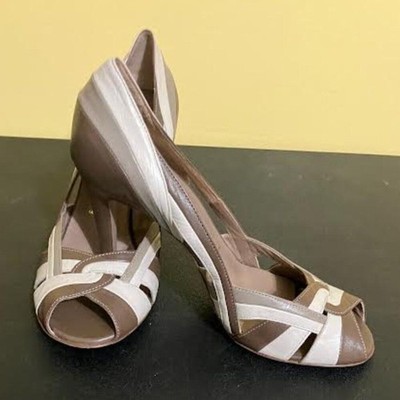 BRUNO MAGLI two tone heels, made in Italy size 37.5 EU
